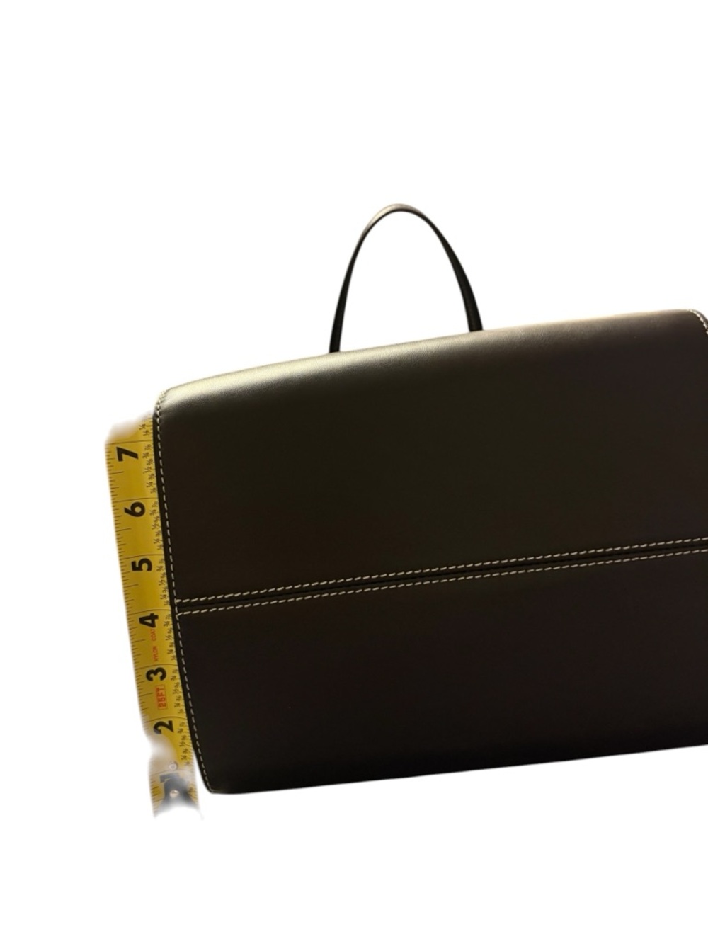 Vince Black Leather Tote with Bow-Tie Detail - Picture 6 of 13